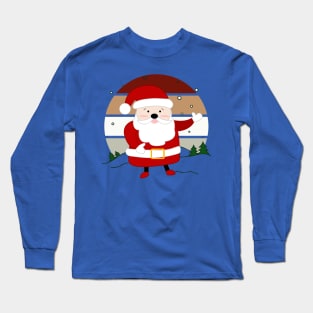 Santa Claus Christmas cartoon Long Sleeve T-Shirt